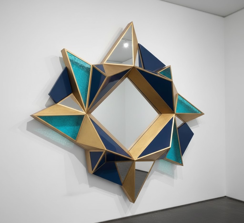 Geometric art mirror